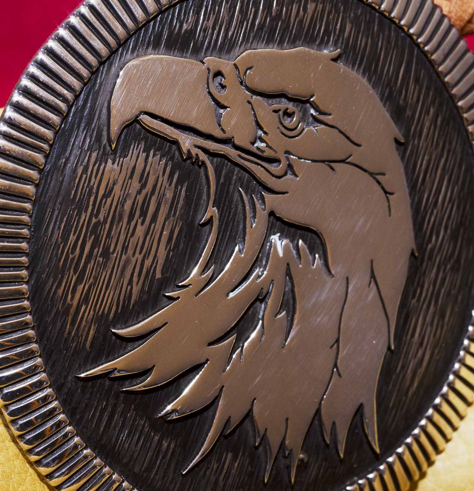 Carved Silver Eagle Bolo Tie